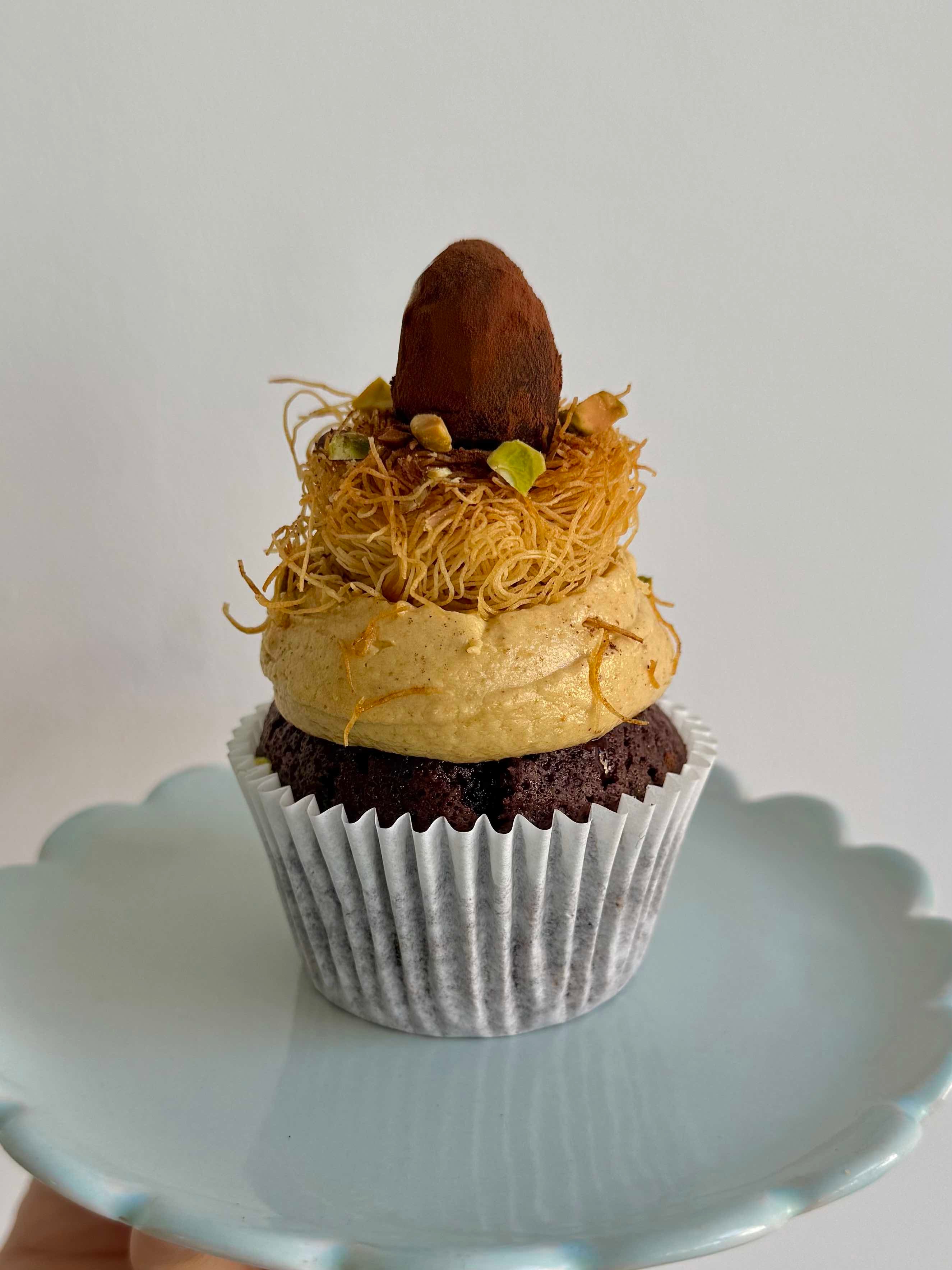 Easter Special: Dubai Chocolate inspired Chocolate & Pistachio Cupcake