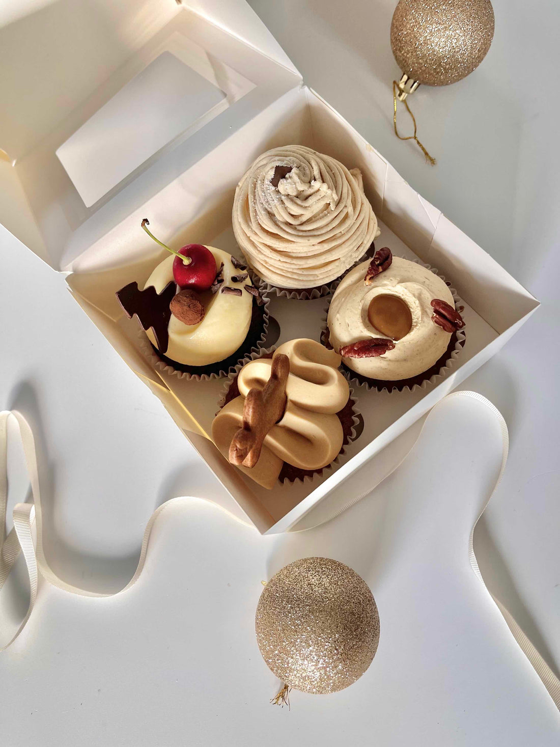 Box of 4 Christmas Cupcakes (limited edition)