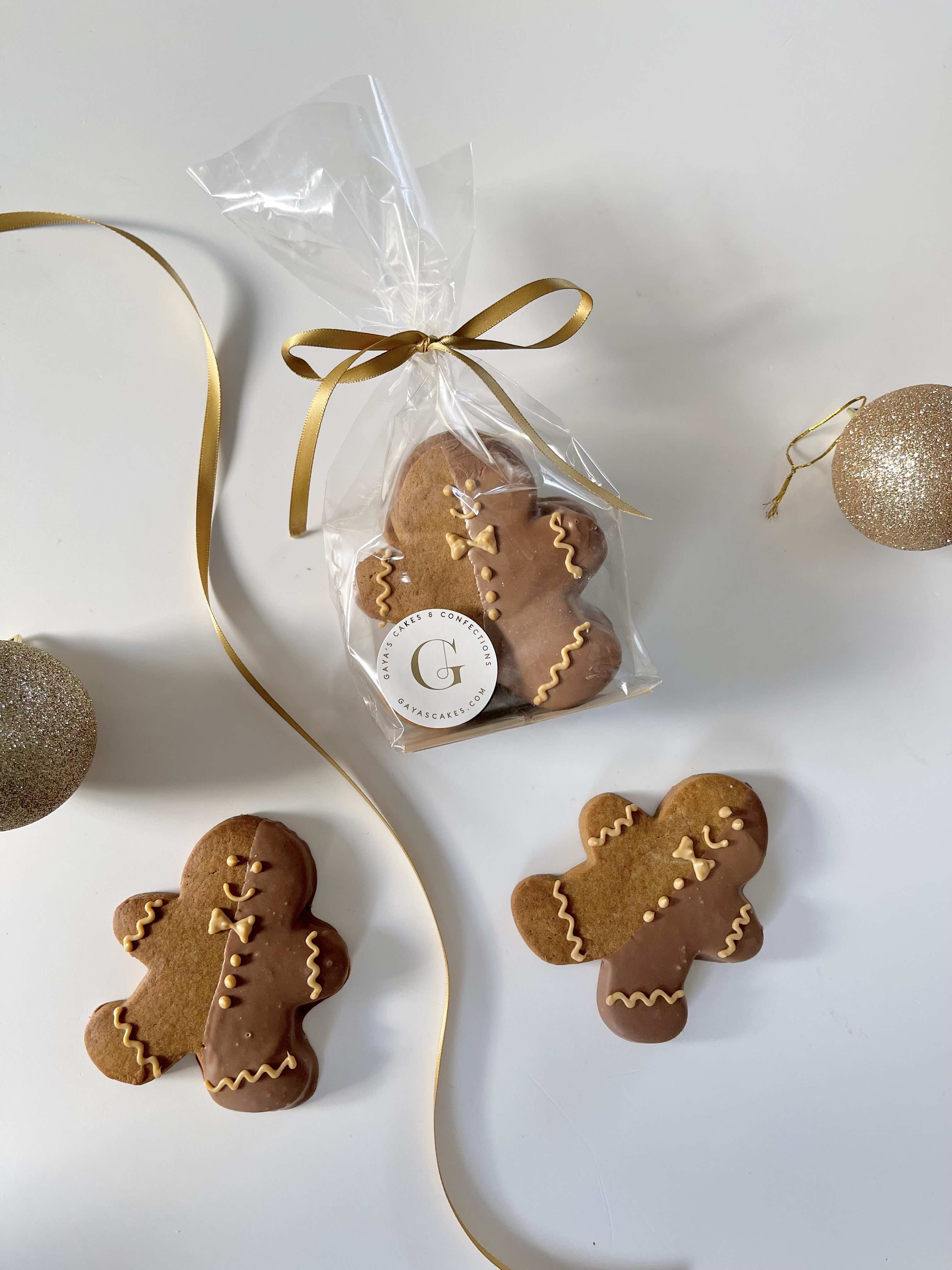 Pack of 4 Chocolate Dipped Gingerbread Men